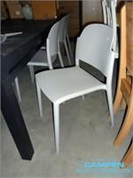 8 stk. stabelstole, grå, indoor/outdoor