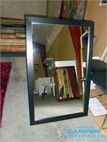 Spejl, sort ramme, L 70 H 100 cm, Demo