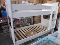 Etage seng, hvid, madrasmål; 90x200 cm
