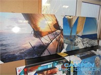 2 billeder, sejlskibe, str. 80x120 cm