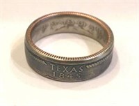 Custom Made Texas Quarter Coin Ring