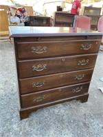 CHERRY 4 DRAWER BACHELORS CHEST W PULL OUT SLIDE