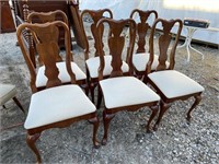 SET OF 6 AMERICAN DREW CHERRY QUEEN ANNE CHAIRS