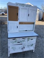 PAINT DECORATED HOOSIER CABINET