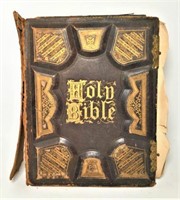 Antique Leather Bound Holy Bible