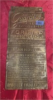 vintage fire extinguisher plate