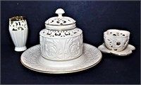 Lenox Porcelain Candle Holder & Lid