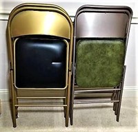 Two Pair of Metal Folding Chairs