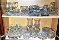 Pressed Clear Glass Serving Items