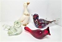 Glass & Ceramic Bird Figurines