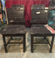 4 press back chairs