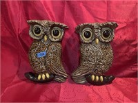 ceramic owl figures wall hangers