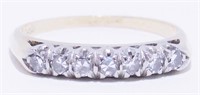 Vtg 14K Y Gold Diamond Promise Ring Sz 6.5 2g