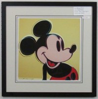 Mickey Mouse Giclee Plate Signed Andy Warhol