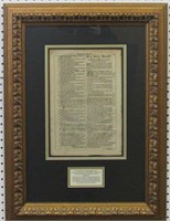 Original 1715 Martin Luther King Bible Leaf