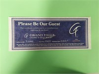 One weeknight hotel stay at Grand Falls Casino