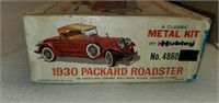 1930 Hubley Metal Packard Roadster Car Kit in Box