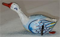 Vintage Luakita Metal Wind Up Goose Toy