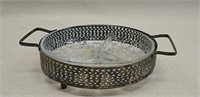 Glass and metal divider tray