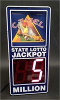 Beautiful camel state lotto jackpot sign