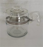 Pyrex  Flame Coffee Pot With Inserts