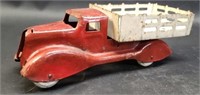 Vintage red truck childs toy