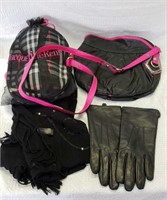 Steve Madden Leather Cross Body Handbag & Gloves