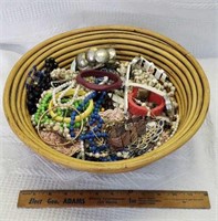 Bamboo Bowl With Mixed Jewelry