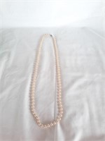 Pearl necklace with sterling clasp