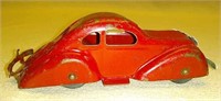 Vintage red metal car