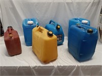Kerosene, Diesel, And Gas Containers. Largest Is