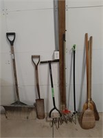 Shovels, Brooms, And Gardening Tools