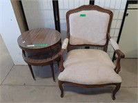 2 Tier side table and accent chair