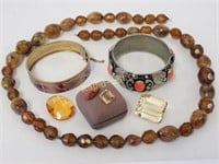 Vintage T & D Signed Bracelet, Gems & More