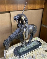 Outstanding bronze statue "End of the Trail" by
