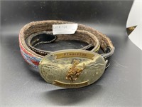 Six color hitched horsehair belt made in Deer Lodg