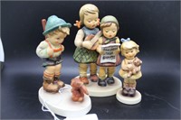 Three Goebel figurines: Sensitive Hunter, Cuddles,