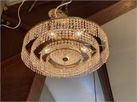 4 Ring Low Profile Crystal Chandelier