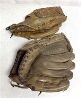 2 Baseball gloves endorsed by Ted Williams