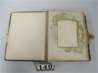 VINTAGE PHOTO ALBUM WITH DECORATED CELLULOID COVER