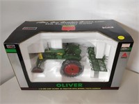 Oliver 66 tractor with spring tooth harrow 1/16