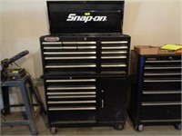 SnapOn large 2pc 20-drawer, side cabinet toolbox