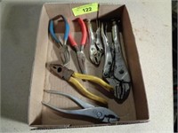 Vise grips, assorted pliers