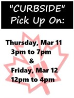 IMPORTANT! CURBSIDE Pick up days/times: