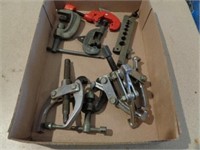3 pullers, pipe cutter, flaring tool