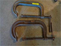 2 large C-clamps - 8"