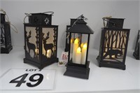 Lot Of Small Light-up Shadow Boxes - Deer & Bears