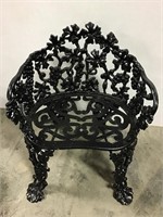 Small Black Cast Iron Chair