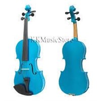 Mendini 1/2 MV-Blue Solid Wood Violin with Hard