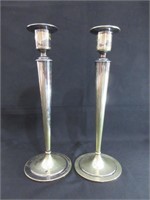 A Pair of Pairpoint Silver Plated Candlesticks